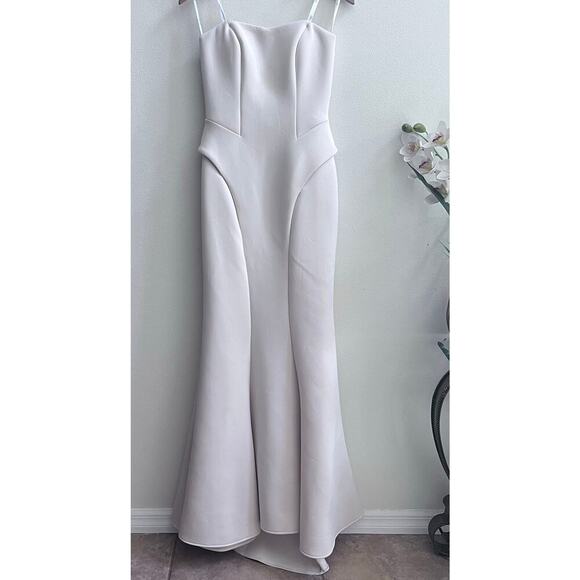 Tony Bowls Paris Cream Strapless Bodycon Mermaid Ball Gown Prom Dress Women's 2 - Picture 1 of 14